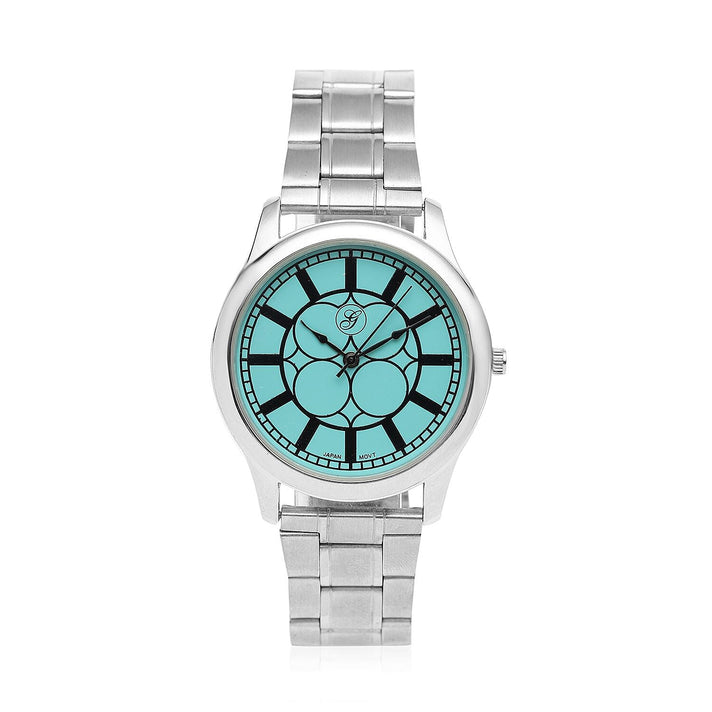 GENOA Japanese Movement Turquoise Blue Dial Water Resistant Watch with Stainless Steel Strap 7528208 1