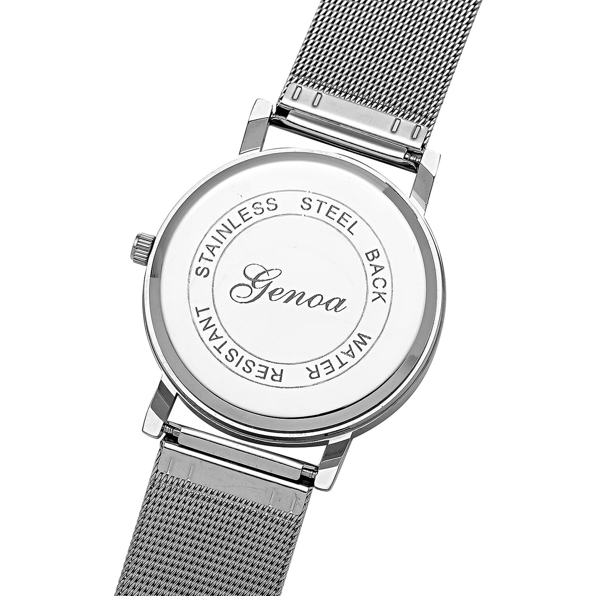 GENOA Japanese Movement Water Resistant Watch with Stainless Steel Mesh Strap - Gradient Dark Blue 7314154 7