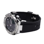 GENOA Japanese and Electronic Movement 5 ATM Water Resistant Watch with Stainless Steel Back and Black TPU Strap - Black