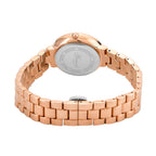 GENOA TIME V2 Miyota 2035 Japan Movement 3ATM Water Resistant White Crystal & Rose Gold Dial Watch with Rose Gold Colour Chain Strap