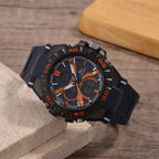 Japanese Mens Watch in Stainless Steel - Orange