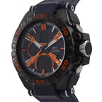 Japanese Mens Watch in Stainless Steel - Orange