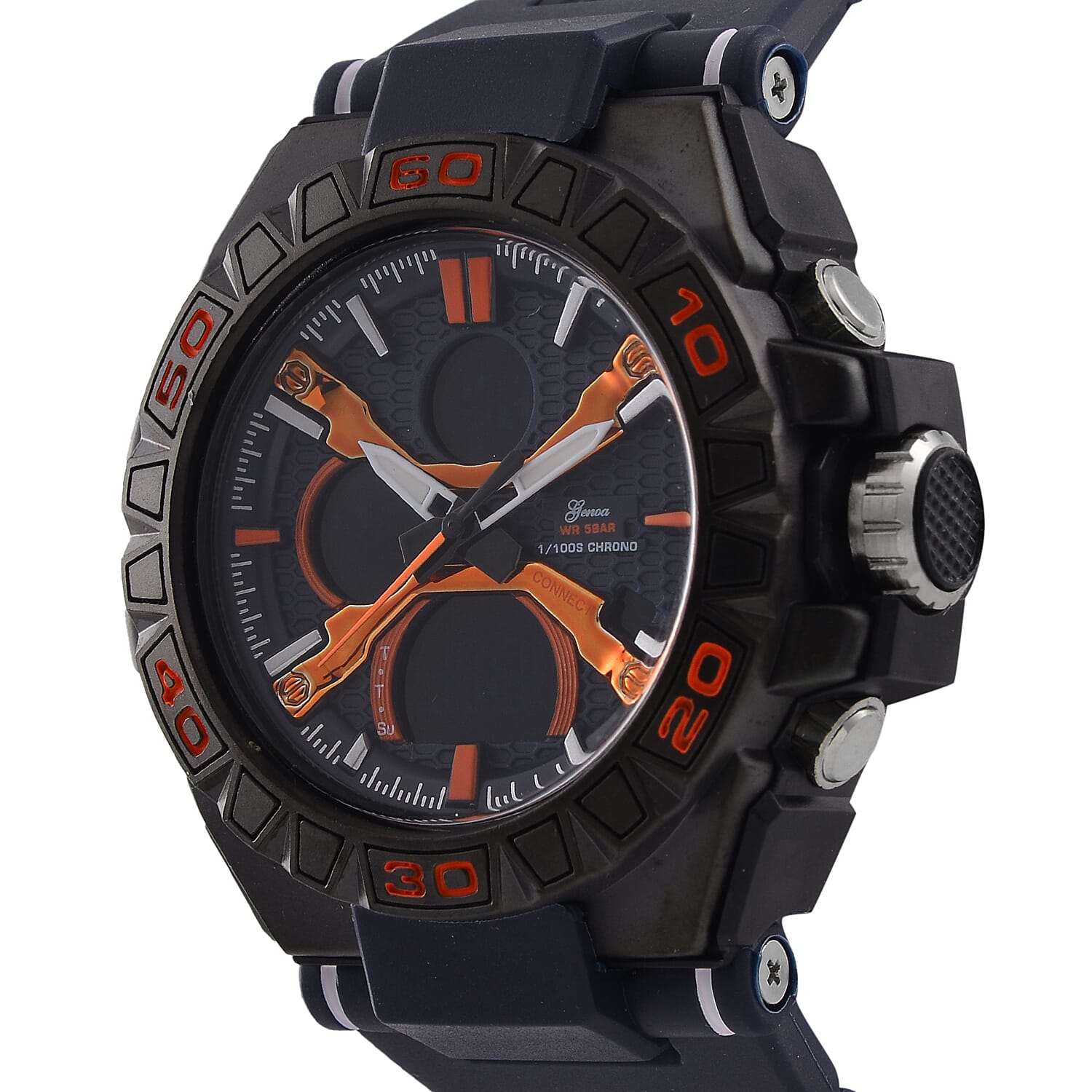GENOA TIME V2 PC21S Japan Movement and Electronic Movement Menâ€™s Multifunction Watch 7824099 3