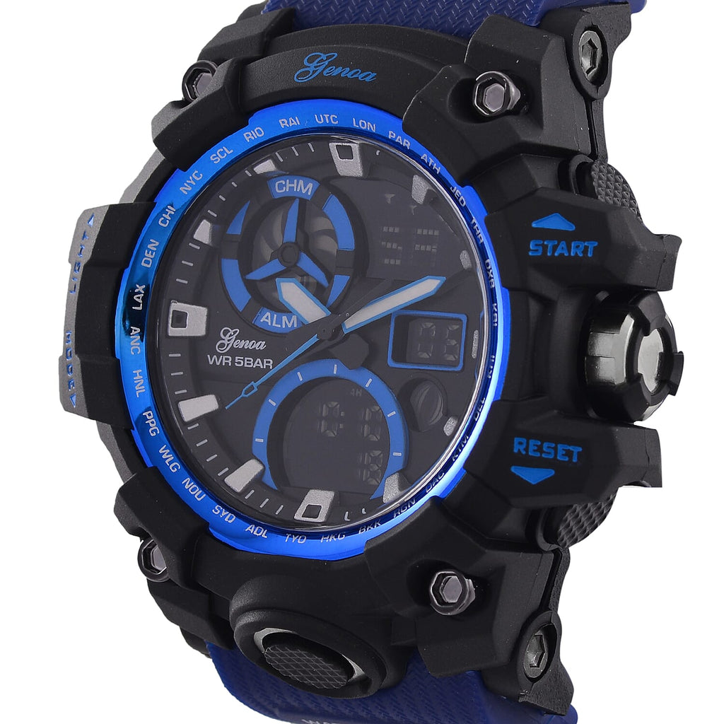 GENOA TIME V2, PC21S Japan movement 5ATM Watch - Blue