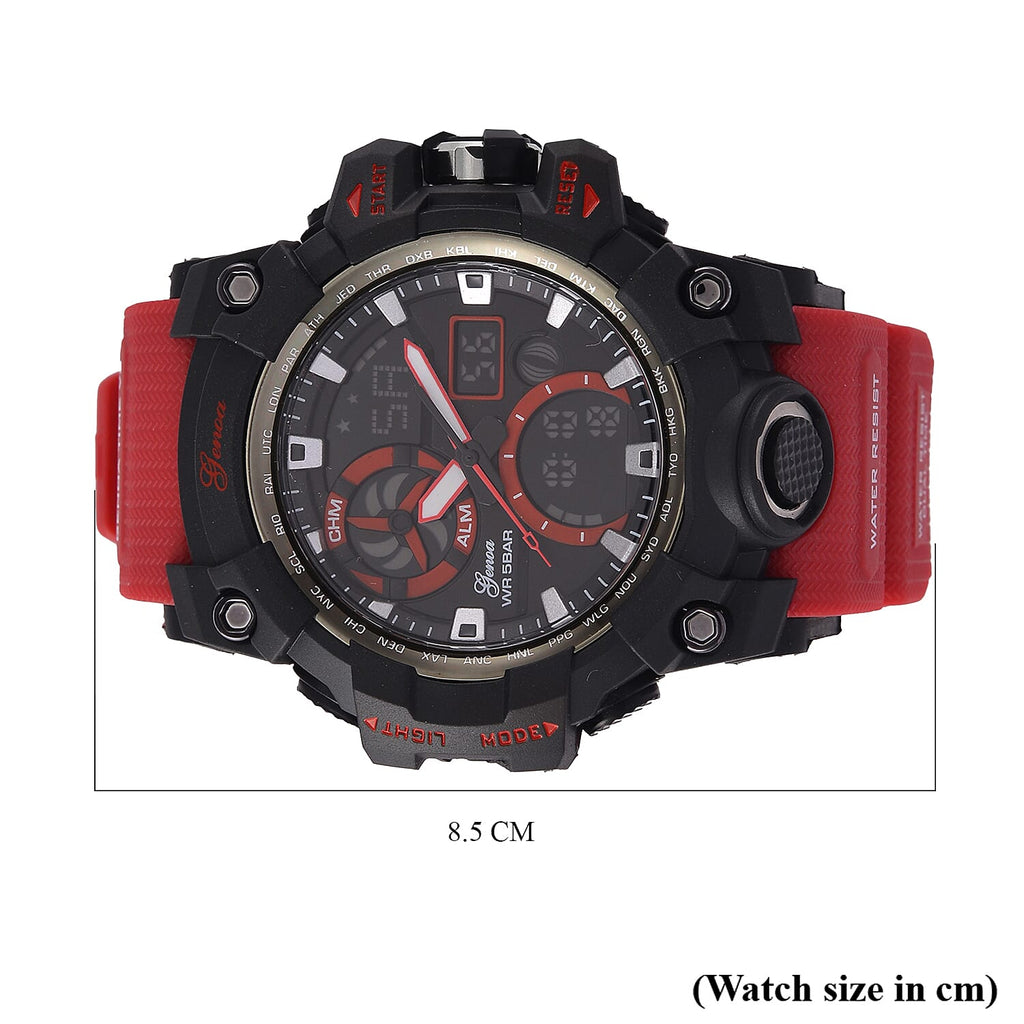 GENOA TIME V2, PC21S Japan movement 5ATM Watch - Red