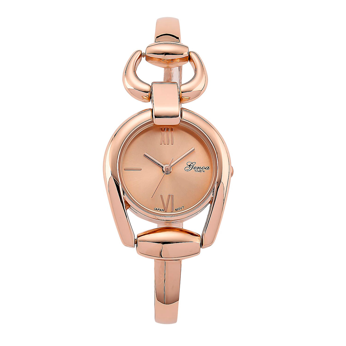 GENOA TIME V2 Sunshine Series Quartz PC21S 3ATM WR Rose Gold Dial &amp; Rose Gold Case Ladies Watch with Rose Gold Strap 8319625 0