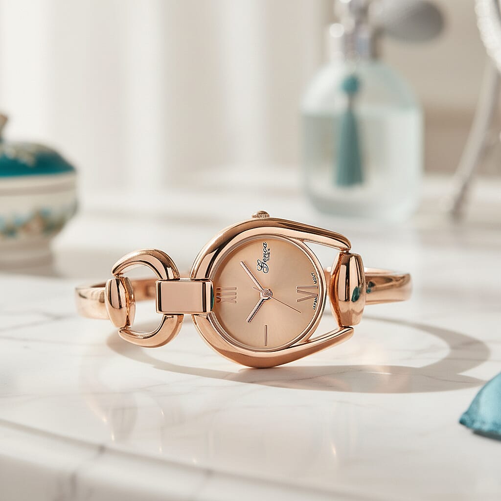 GENOA TIME V2 Sunshine Series Quartz PC21S 3ATM WR Rose Gold Dial &amp; Rose Gold Case Ladies Watch with Rose Gold Strap 8319625 2
