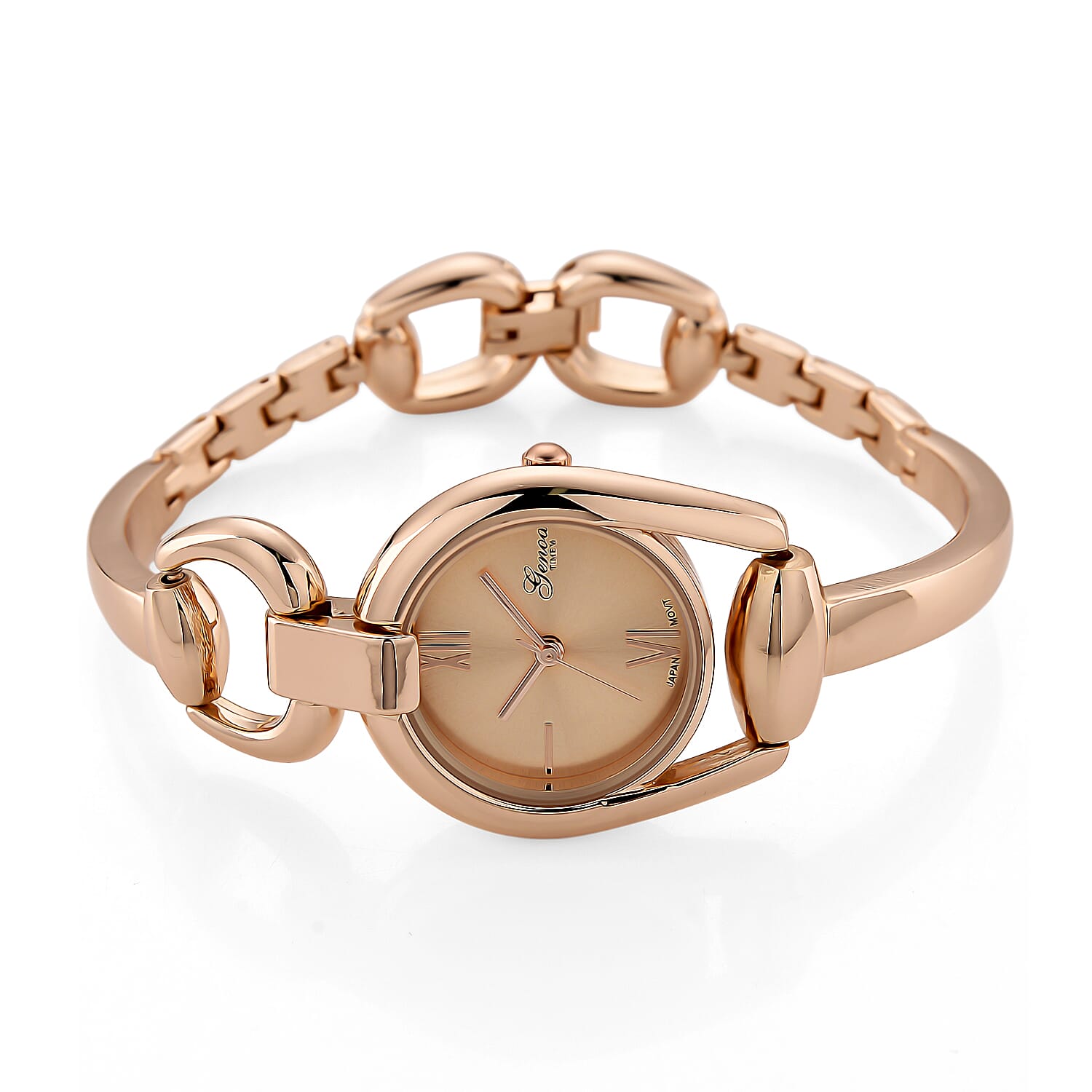 GENOA TIME V2 Sunshine Series Quartz PC21S 3ATM WR Rose Gold Dial &amp; Rose Gold Case Ladies Watch with Rose Gold Strap 8319625 5