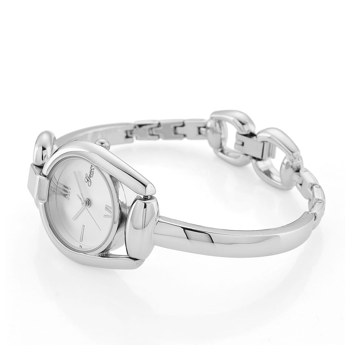 GENOA TIME V2 Sunshine Series Quartz PC21S 3ATM WR White Dial &amp; Silver Case Ladies Watch with Silver Strap V32491787 6