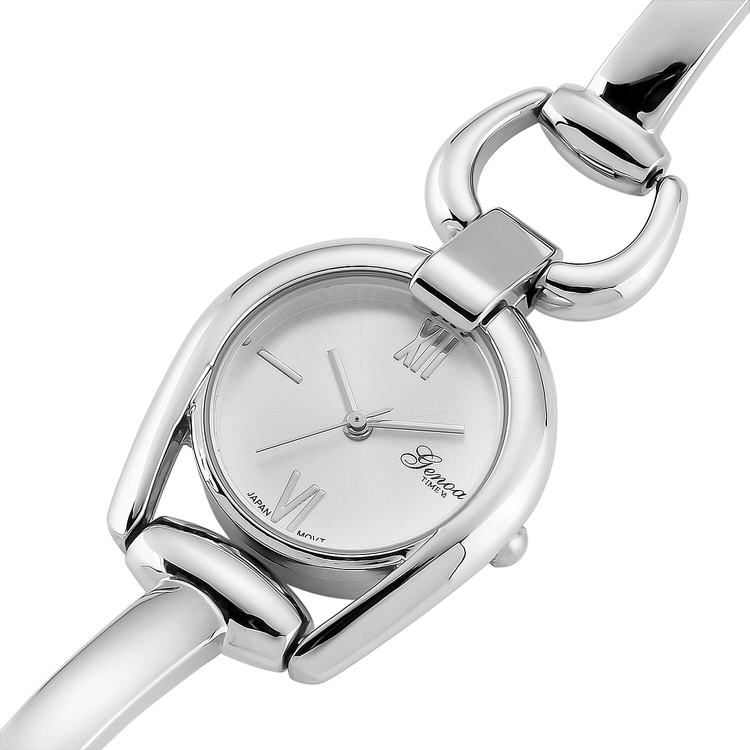GENOA TIME V2 Sunshine Series Quartz PC21S 3ATM WR White Dial &amp; Silver Case Ladies Watch with Silver Strap V32491787 8