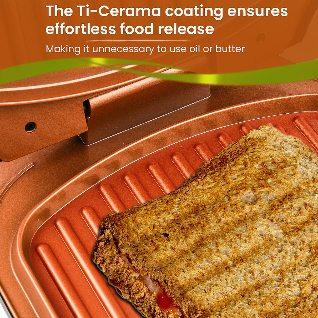GOTHAM Steel Electric Low Fat Multipurpose Sandwich Grill with Nonstick Copper Coating 7505527 5