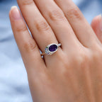GP Celestial Collection - Amethyst and Multi Gemstone Ring in Platinum Overlay Sterling Silver 1.418 Ct.