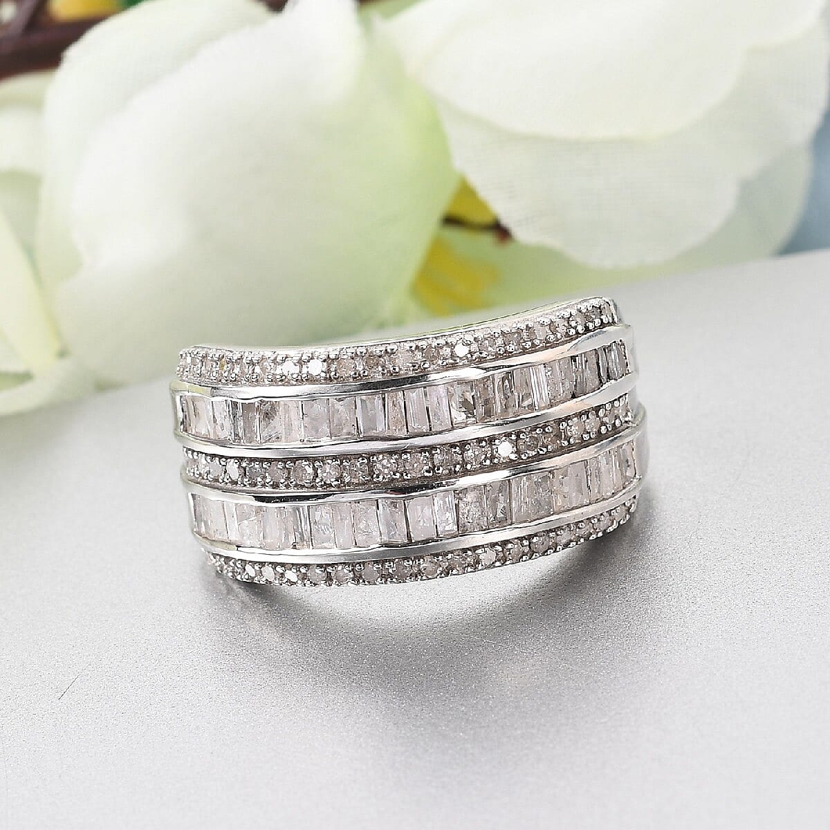 GP 1.16 Ct. Diamond Ring in Platinum Plated Sterling Silver 3843915 0