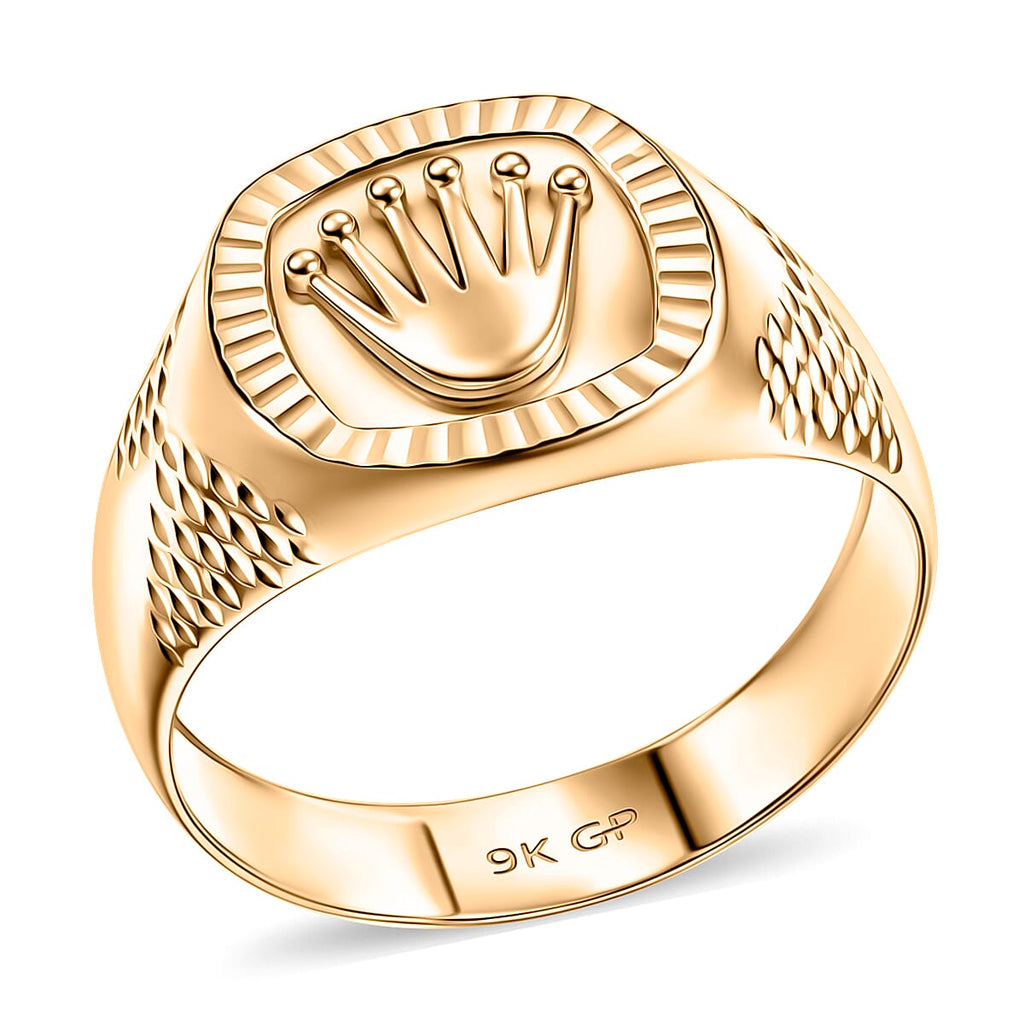9K Yellow Gold Crown Ring