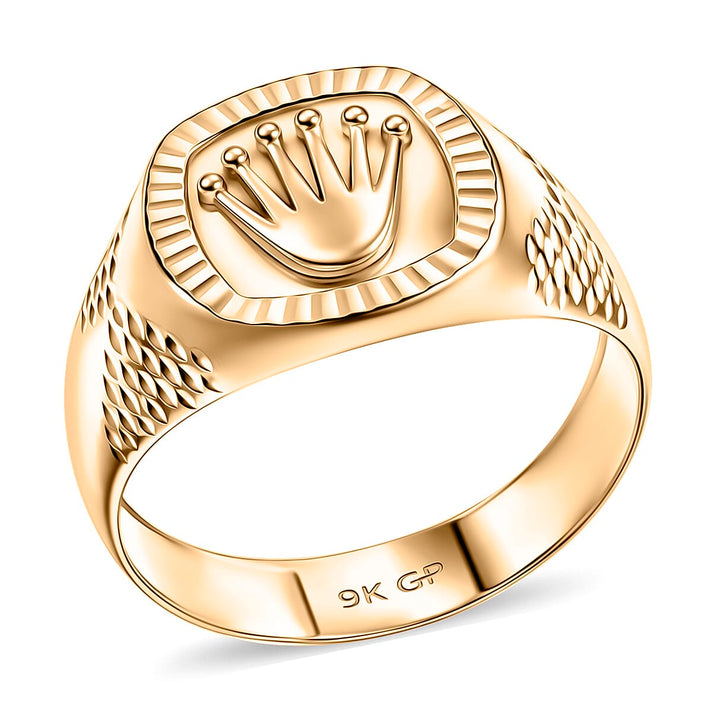 Designer Inspired -9K Yellow Gold Crown Ring 8415400 1