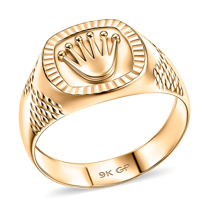 9K Yellow Gold Crown Ring