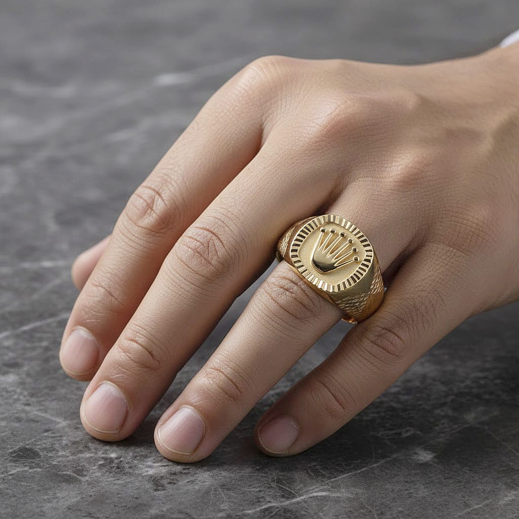 Designer Inspired -9K Yellow Gold Crown Ring 8415400 2