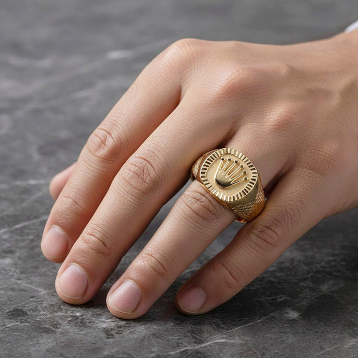 Designer Inspired -9K Yellow Gold Crown Ring 8415400 2