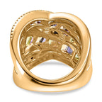 GP Celestial Collection - African Amethyst & Multi Gemstones Cluster Ring in 18K Vermeil Yellow Gold Plated Sterling Silver 2.57 Ct, Silver Wt. 10.32 Gms.