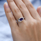 GP Celestial Collection - Amethyst and Multi Gemstone Ring in Platinum Overlay Sterling Silver 1.418 Ct.
