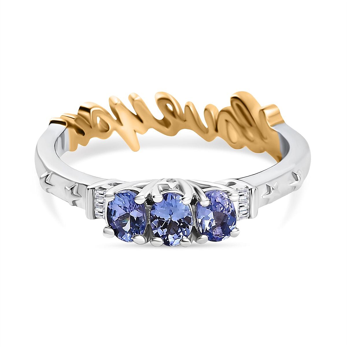 GP Amore Collection - Tanzanite, Blue Sapphire &amp; White Diamond Ring Sterling Silver 7979601 0