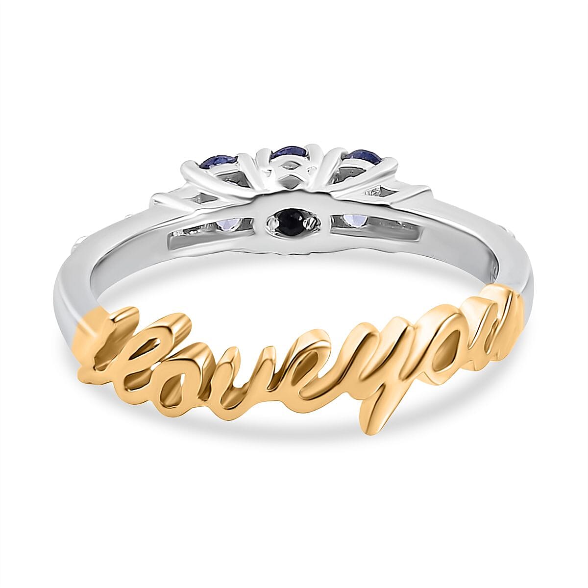 GP Amore Collection - Tanzanite, Blue Sapphire &amp; White Diamond Ring Sterling Silver 7979601 4