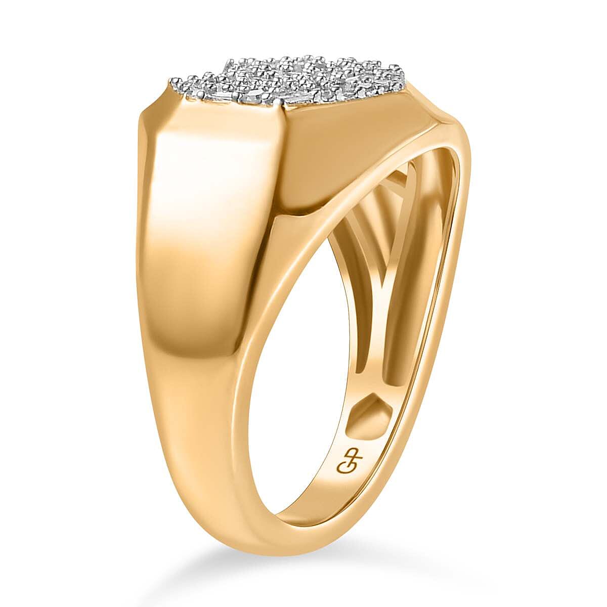 GP Amore Collection - White Diamond Cluster Ring in 18K Vermeil Yellow Gold Plated Sterling Silver 7977027 3