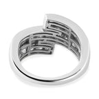 GP Art Deco Collection - Moissanite Ring in Platinum Overlay Sterling Silver 3.06 Ct.