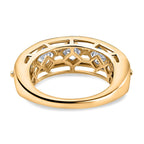 GP Art Deco Collection - Moissanite Ring in Vermeil Yellow Gold Sterling Silver 1.86 Ct.