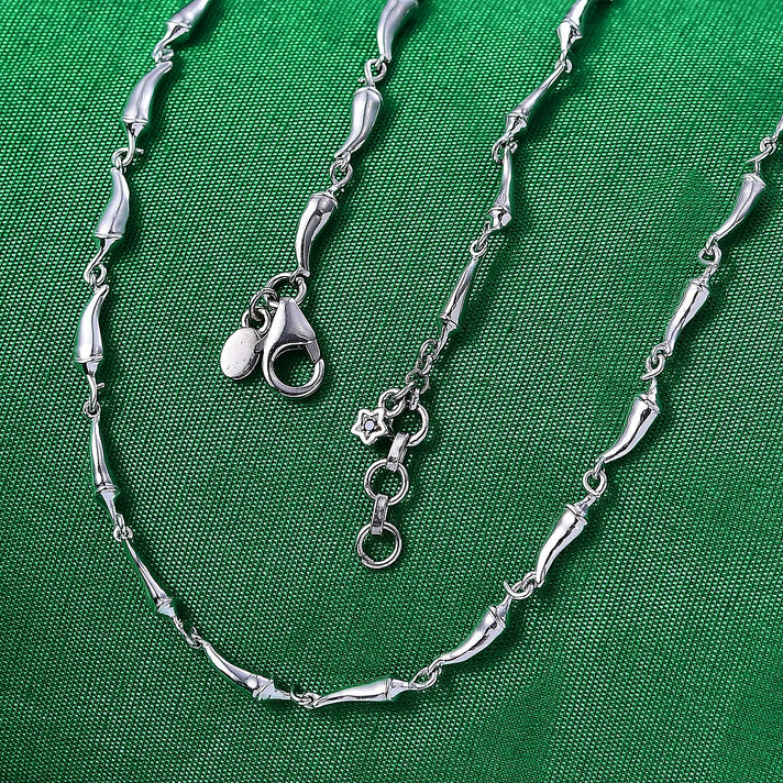 GP - Chilli Pepper Collection Blue Sapphire Necklace (Size 20) with Lobster Clasp in Rhodium Overlay Sterling Silver, Silver Wt. 15.00 Gms. 8305537 2