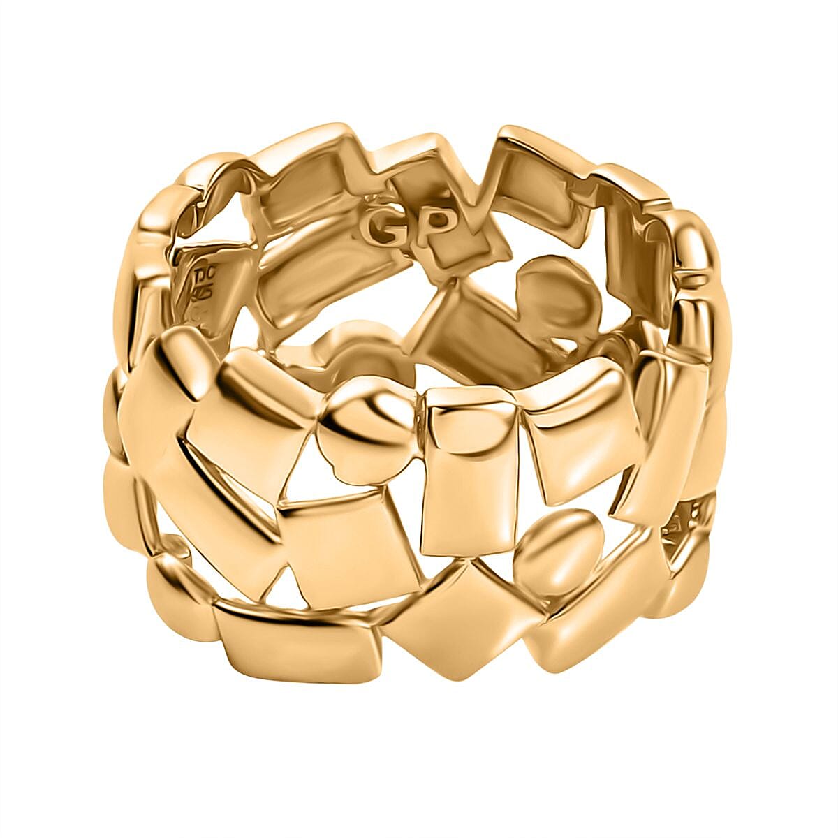 GP Art Deco Collection - Blue Sapphire Ring in 18K Vermeil Yellow Gold Plated Sterling Silver 8023876 0