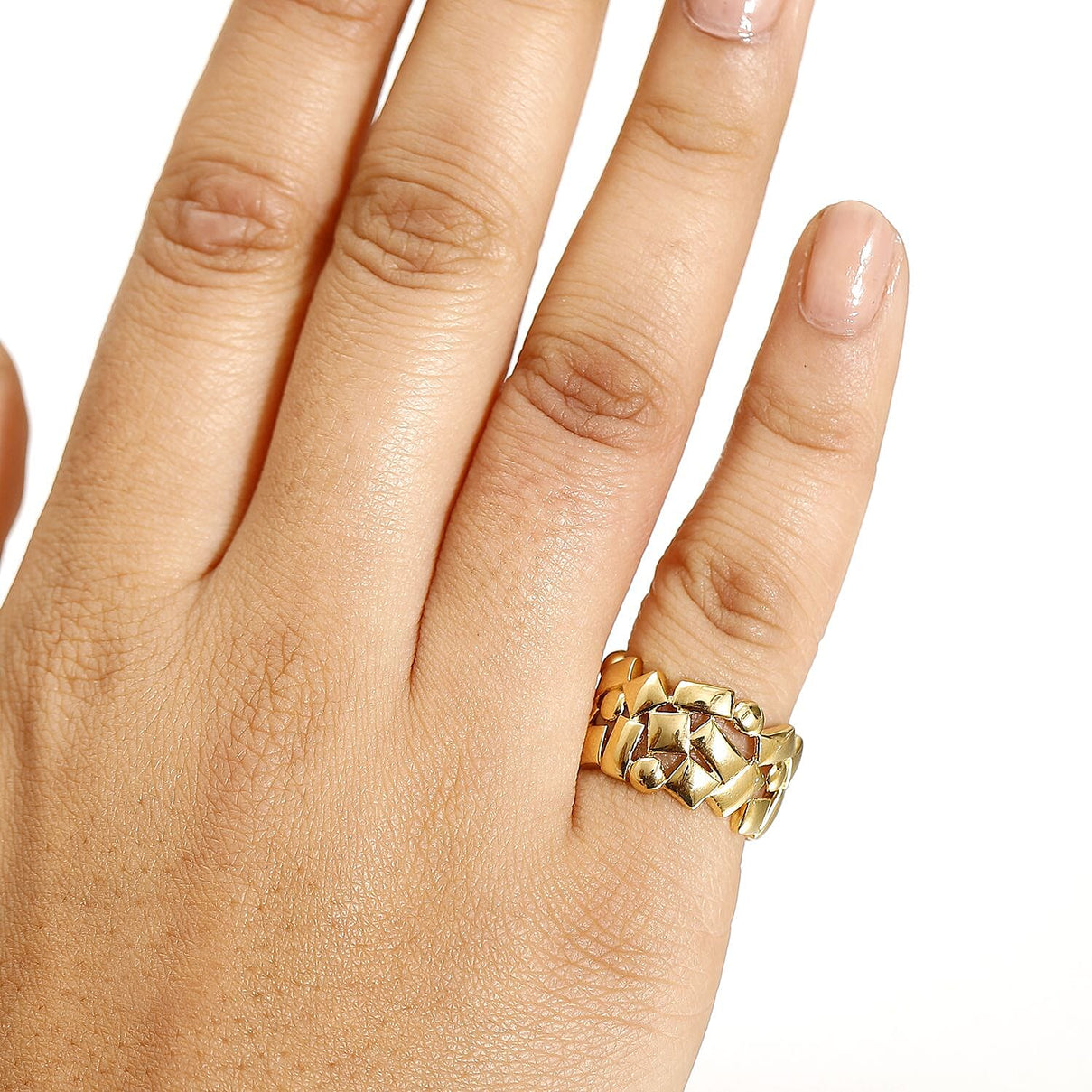 GP Art Deco Collection - Blue Sapphire Ring in 18K Vermeil Yellow Gold Plated Sterling Silver 8023876 2