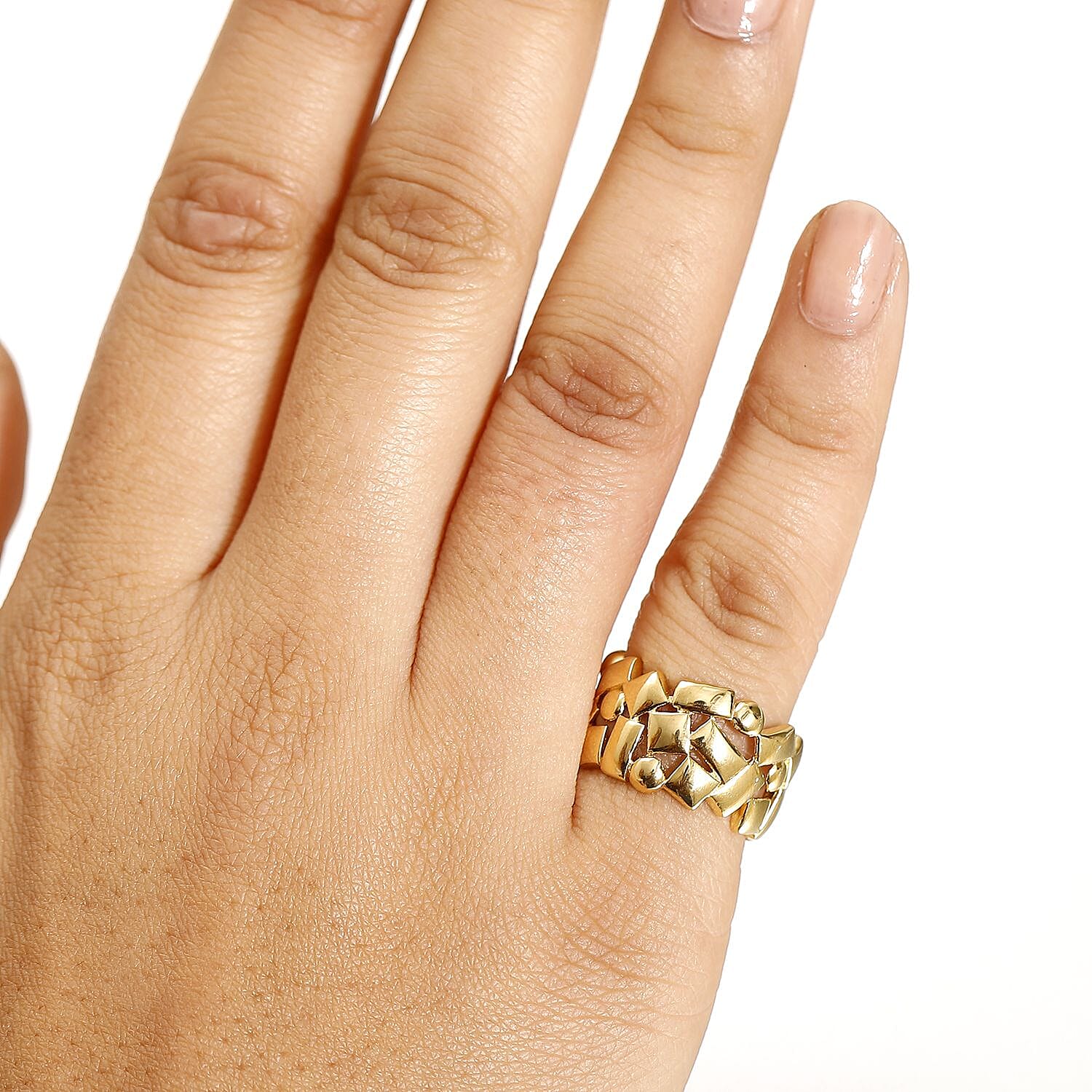 GP Art Deco Collection - Blue Sapphire Ring in 18K Vermeil Yellow Gold Plated Sterling Silver 8023876 2