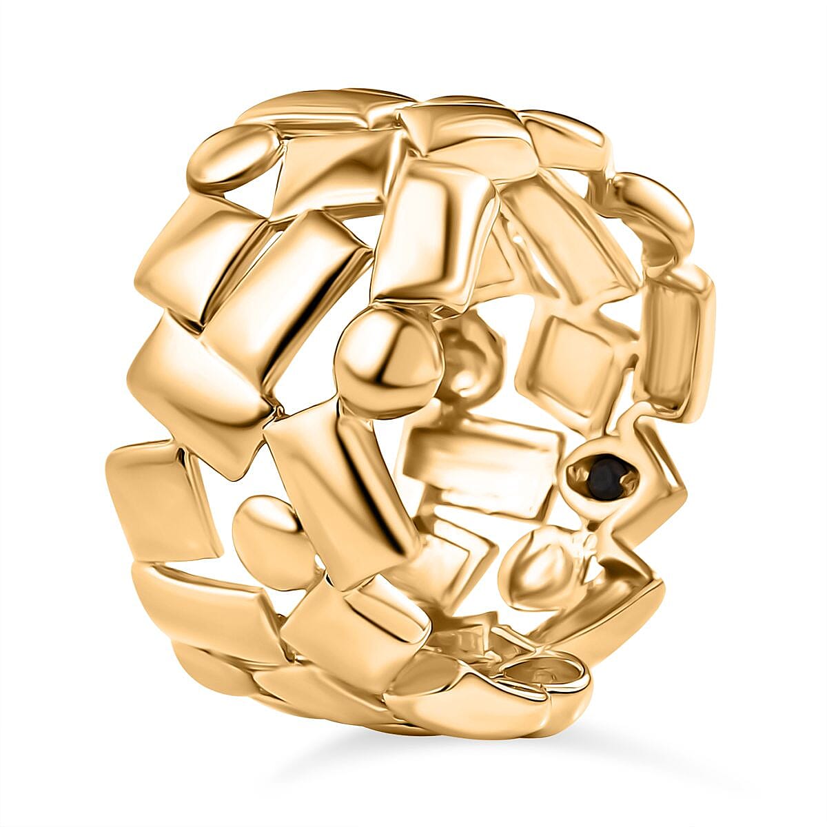 GP Art Deco Collection - Blue Sapphire Ring in 18K Vermeil Yellow Gold Plated Sterling Silver 8023876 3
