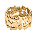 GP Art Deco Collection - Blue Sapphire Ring in 18K Vermeil Yellow Gold Plated Sterling Silver