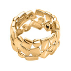 GP Art Deco Collection - Blue Sapphire Ring in 18K Vermeil Yellow Gold Plated Sterling Silver