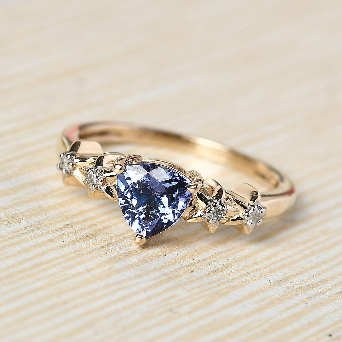 GP Celestial Dream Collection 9K Yellow Gold Tanzanite Ring and Diamond 7425065 0