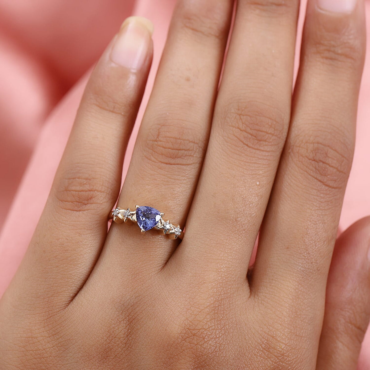 GP Celestial Dream Collection 9K Yellow Gold Tanzanite Ring and Diamond 7425065 3