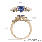GP Celestial Dream Collection - 9K Yellow Gold Tanzanite, Diamond Ring