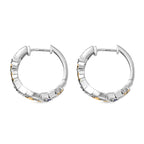 GP Celestial Dream Collection - Tanzanite & Blue Sapphire Earring with Hoop in 18K Vermeil Yellow Gold Plated & Rhodium Overlay Sterling Silver, Silver Wt. 7.51 Gms.