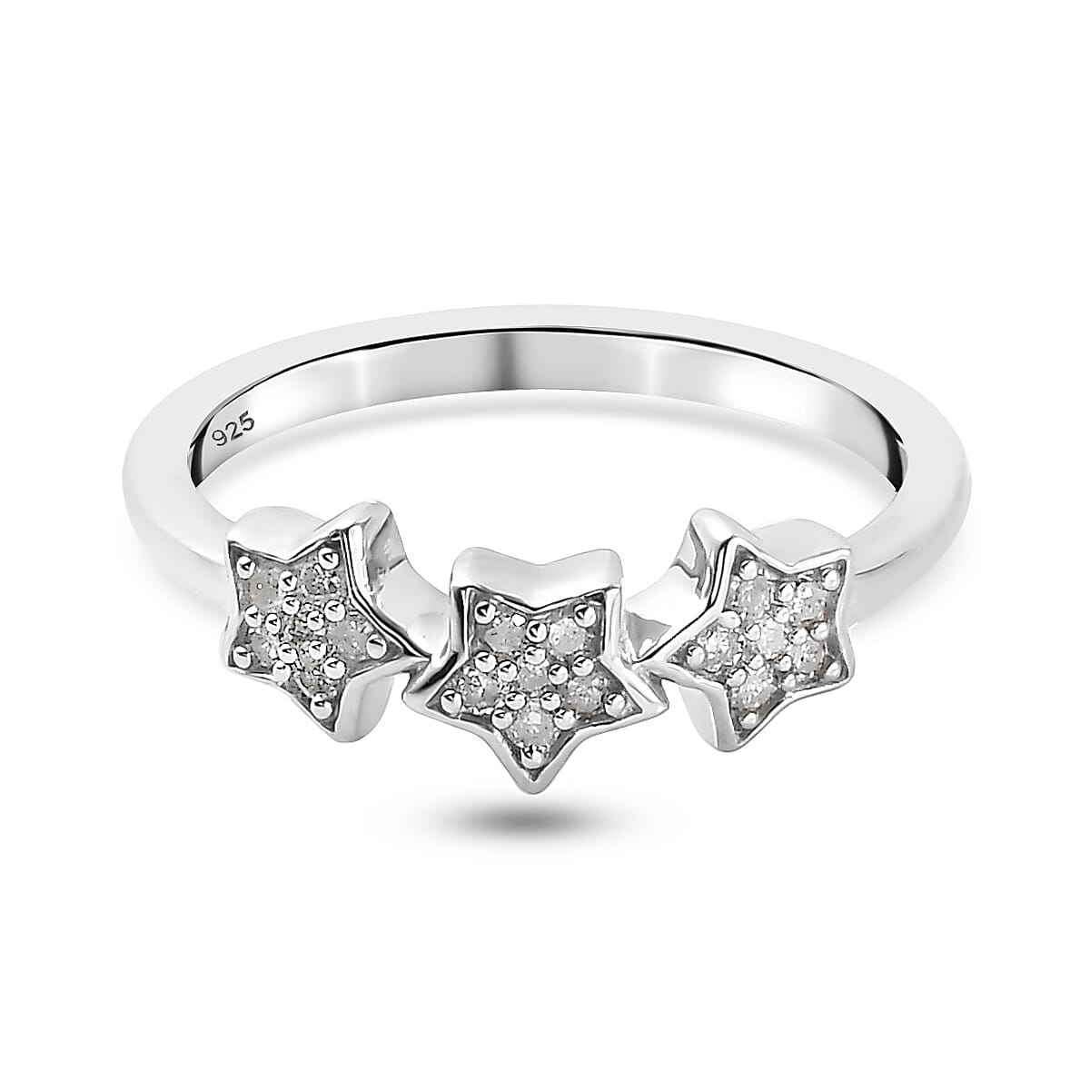 GP Celestial Dream Star Diamond Trilogy Ring in Platinum Plated Sterling Silver 3858497 1