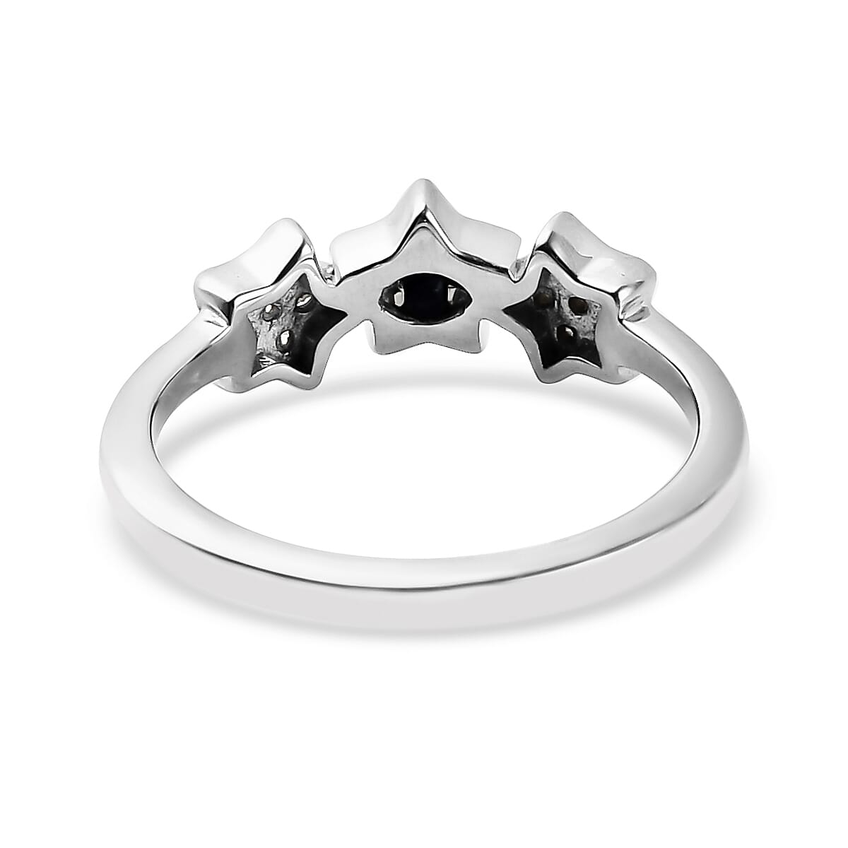 GP Celestial Dream Star Diamond Trilogy Ring in Platinum Plated Sterling Silver 3858497 4