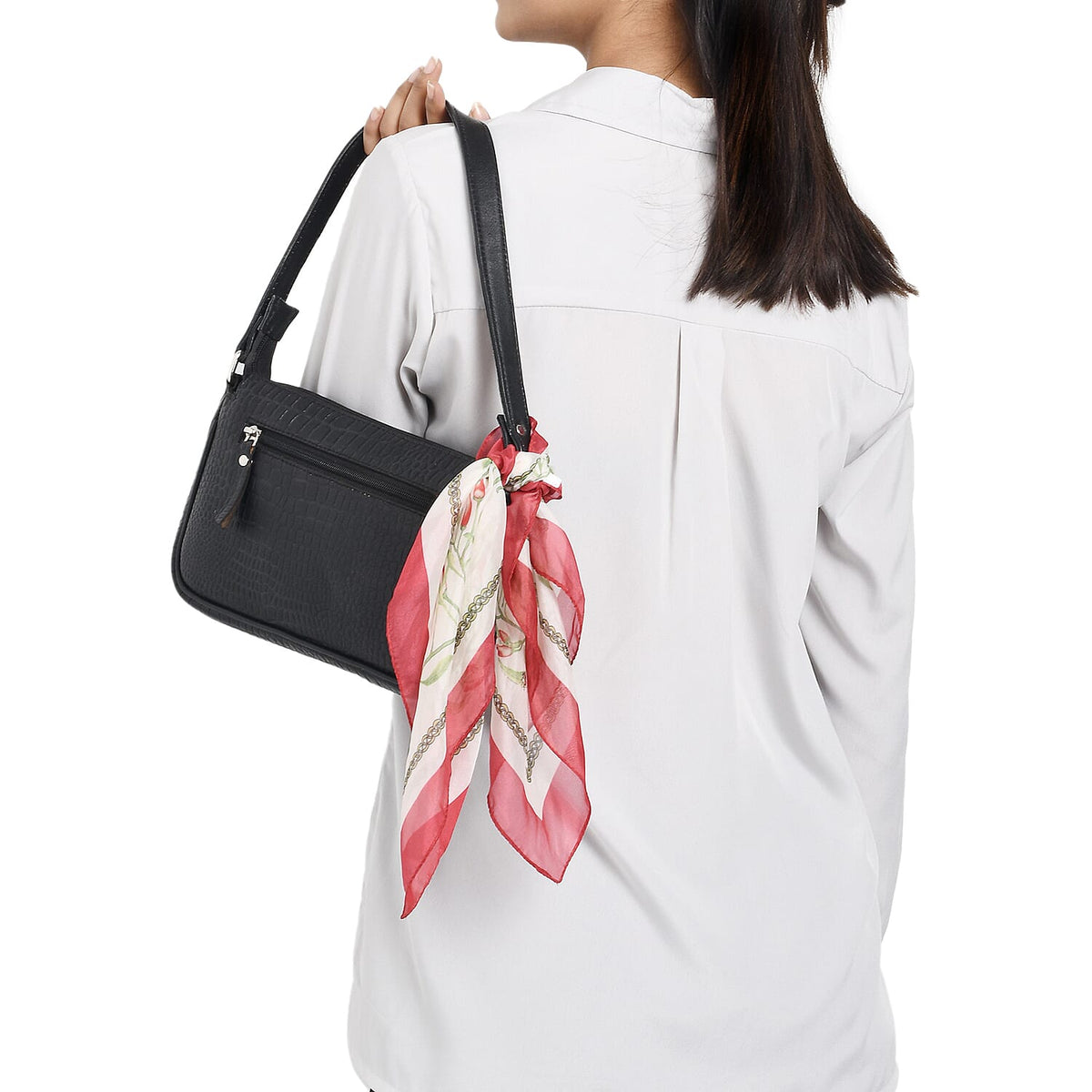 GP - Chilli Tree Pattern Pocket Square - Cream, Red and Green 8945475 5