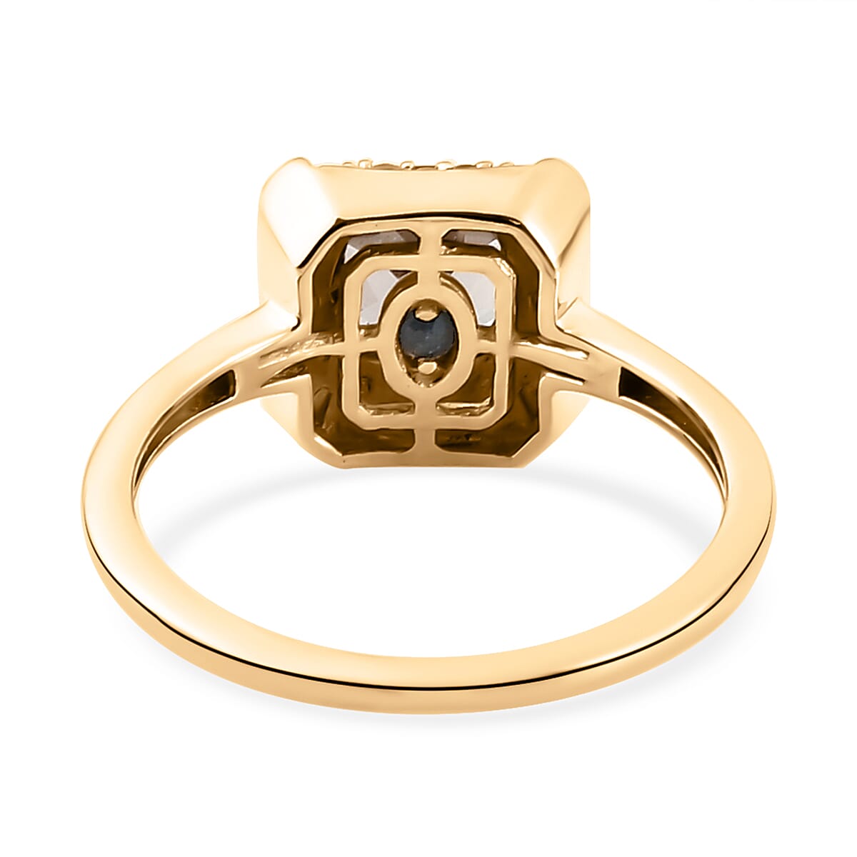 GP Deco Collection - 9K Yellow Gold AA Turkizite, Blue Sapphire and Diamond Ring 1.27 Ct. 8833776 5