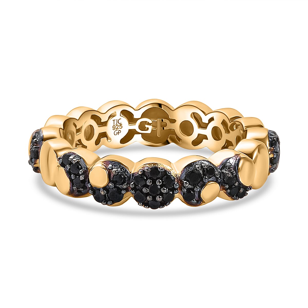 GP Celestial Dream Collection - Black Spinel Band Ring in 18K Vermeil Yellow Gold Plated Sterling Silver 8092985 0