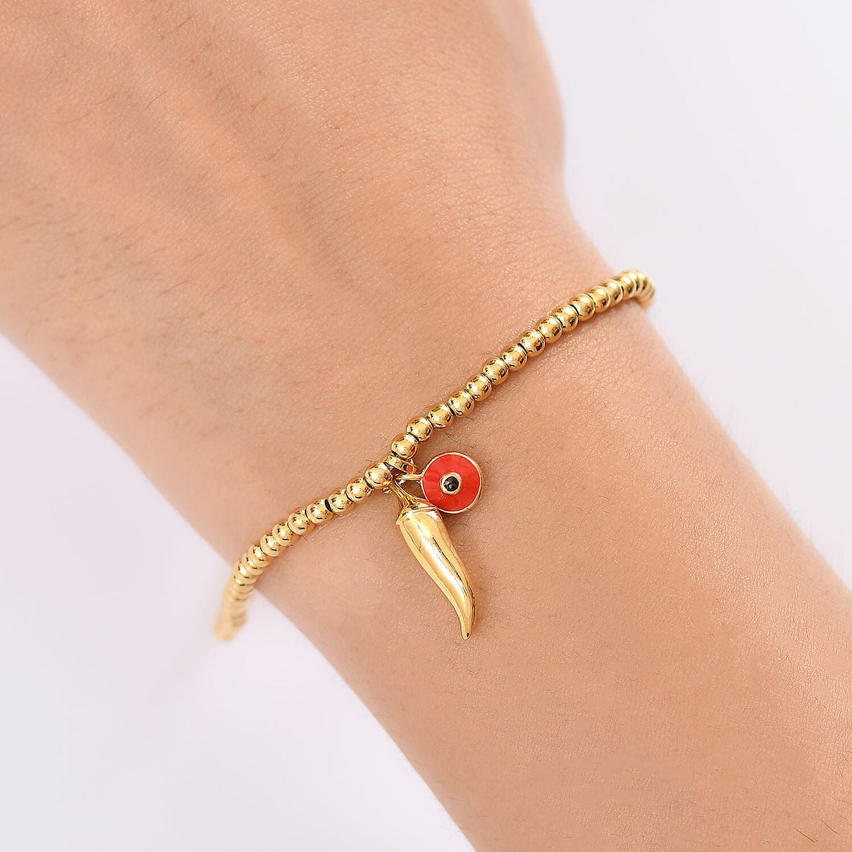 GP Chilli Pepper Collection - Plain Chilli Charm Bracelet (Size - 8) with Lobster Clasp in 18K Vermeil Yellow Gold Over Sterling Silver 8160997 3