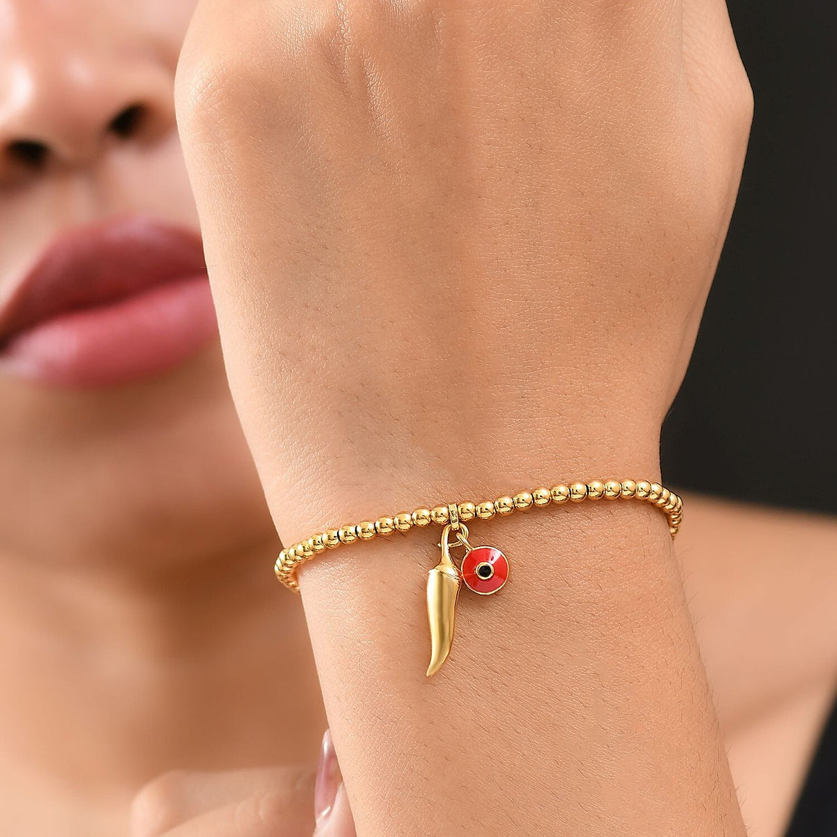 GP Chilli Pepper Collection - Plain Chilli Charm Bracelet (Size - 8) with Lobster Clasp in 18K Vermeil Yellow Gold Over Sterling Silver 8160997 4