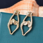GP Serpentine Collection - Blue Sapphire Earring with Push Back in 18K Vermeil Yellow Gold Plated Sterling Silver
