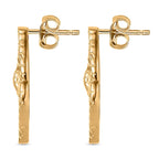 GP Serpentine Collection - Blue Sapphire Earring with Push Back in 18K Vermeil Yellow Gold Plated Sterling Silver