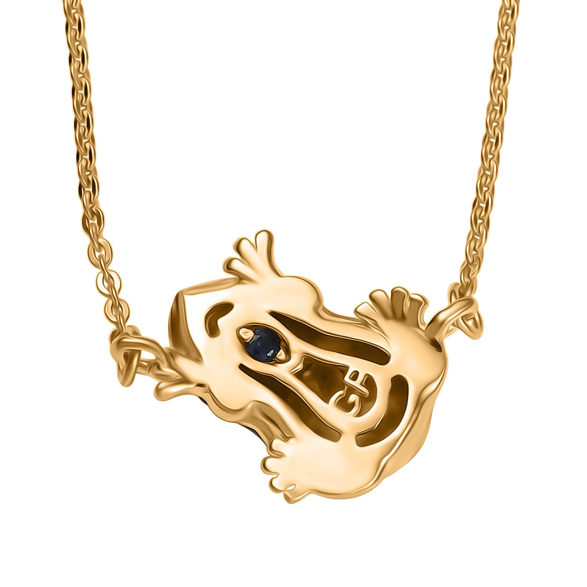 GP Blue Sapphire Necklace (Size - 20) in 18K Vermeil Yellow Gold Sterling Silver 8086143 15